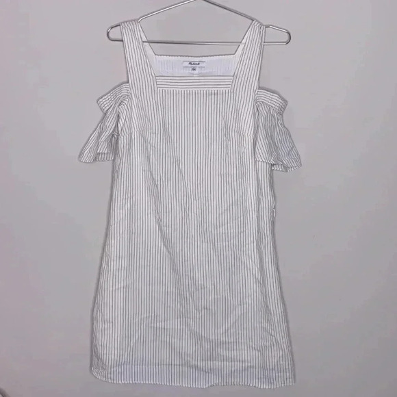 Madewell Striped Cold-Shoulder Dress Size 0 - Picture 2 of 7